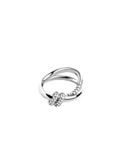 Pavé Knot Ring Silver