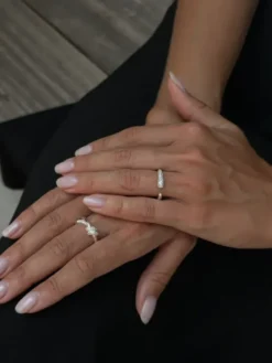 Pavé Knot Ring Silver