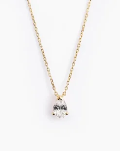 Pear Necklace Gold