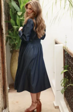 Peggy Denim Dress Dark Denim