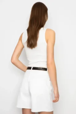 Peggy Rib Boatneck Offwhite