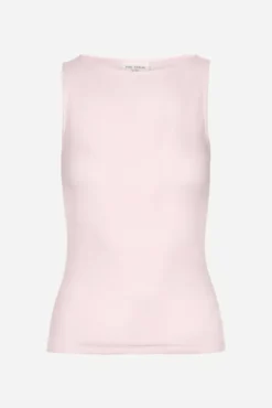 Peggy Rib Boatneck Top Light Pink