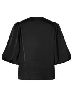 Pella 2/4 V-Neck Top Black