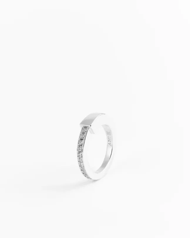 Pendome Introverso Pavé Ring Silver