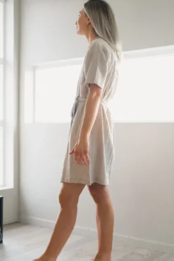 Pennie Ginia 2/4 Shirt Dress Sand