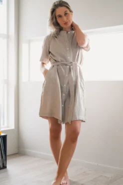 Pennie Ginia 2/4 Shirt Dress Sand