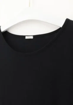Perfect Line Cashmere Lace T-Shirt Long Sleeve Black