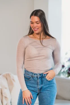 Perfect Line Cashmere Longsleeve Beige