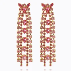 Petite Penelope Earring Gold Pink Combo