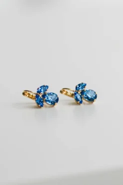 Petite Timo Earrings Gold Ice Blue
