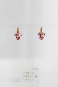 Petite Timo Earrings Gold Rosaline In Navette/Light Rose