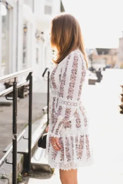 Petrea LS Dress Star White Insert Print