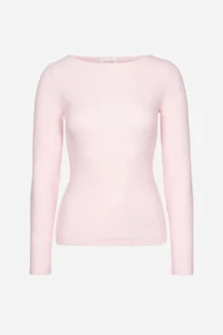 Petronella Rib Boatneck Light Pink