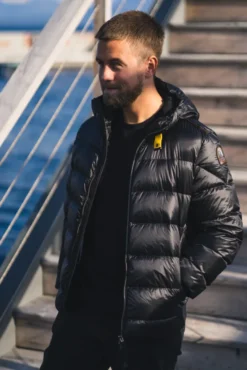 Pharrell Hooded Down Bomber Black