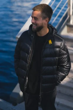 Pharrell Hooded Down Bomber Black
