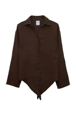 Pia Linen Shirt Chocolate Martini