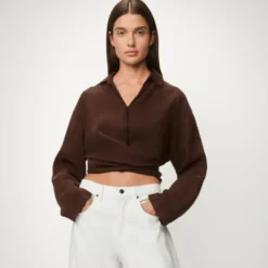 Pia Linen Shirt Chocolate Martini