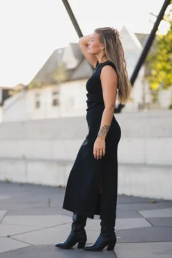 Pina SL Long Dress Black