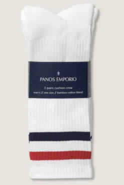 3PK Casper Tech Tennis Stripe Red/White/Stripe Green
