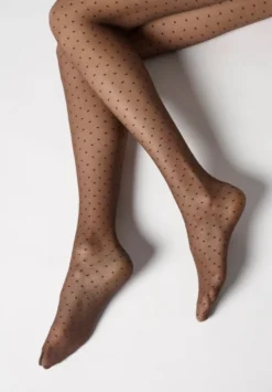 Plumetis Tights 30 Moka