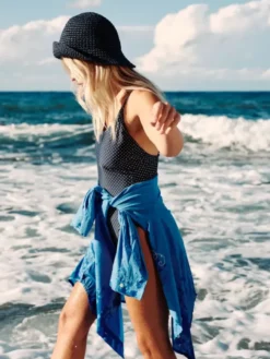 Polka Dot Bea Swimsuit Navy Blue