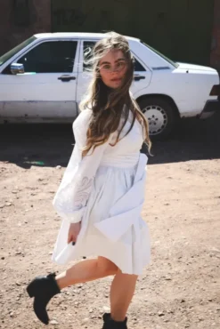 Poplina Dress White