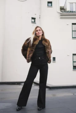 Posh Short Coat Dark Brown