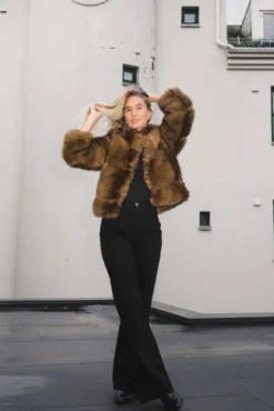 Posh Short Coat Dark Brown