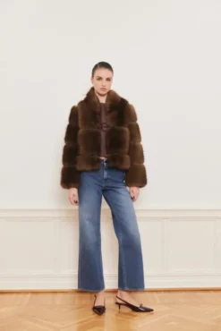 Posh Short Coat Dark Brown