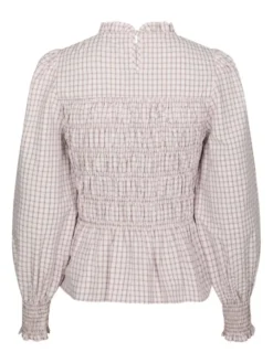 Possa Mini Check Blouse Light Pink