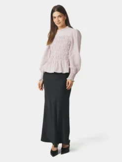 Possa Mini Check Blouse Light Pink