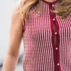 Priscilla Vest STP Rhubarb/B Sand