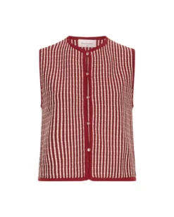 Priscilla Vest STP Rhubarb/B Sand