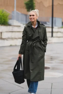 Regndråpe Trench Coat Rosin Dark Green