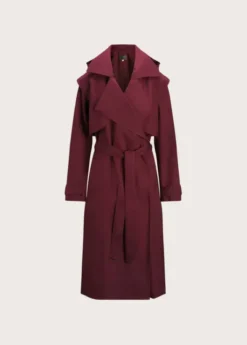 Regndråpe Trench Coat Wine Red