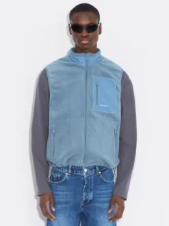 Regular Fleece Vest Dusty Blue