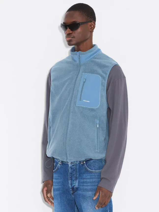 Regular Fleece Vest Dusty Blue