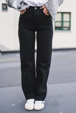 Ribcage Straight Ankle Jeans Black Sprout