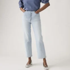 Ribcage Straight Ankle Light Indigo Filter Her