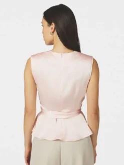 Risetta Heavy Sateen Top Light Pink