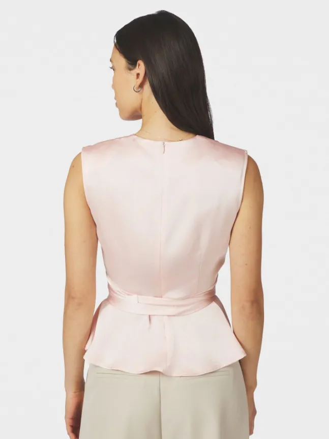 Risetta Heavy Sateen Top Light Pink