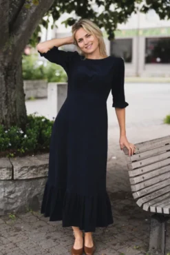 Rita Midi Dress Midnight Corduroy