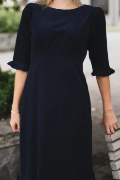 Rita Midi Dress Midnight Corduroy