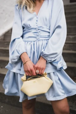 Rivana Heavy Sateen Dress Light Blue