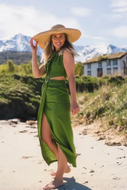 Riviera Dress Leaf Green
