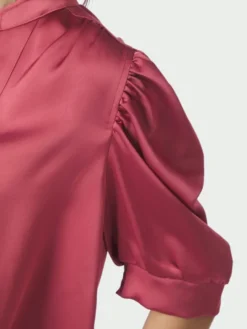 Roella Heavy Sateen Blouse Cherry Pink