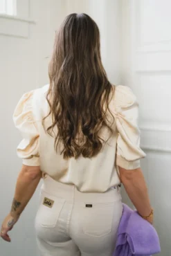 Roella Heavy Sateen Blouse Light Yellow