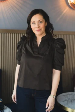 Roella Poplin Blouse Chocolate Brown