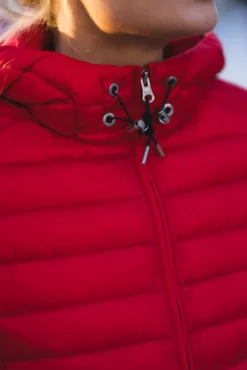 Rory Hooded Down Jacket Cherry Red