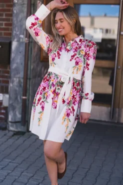 Rosie LS Dress Birch New Rosie Print